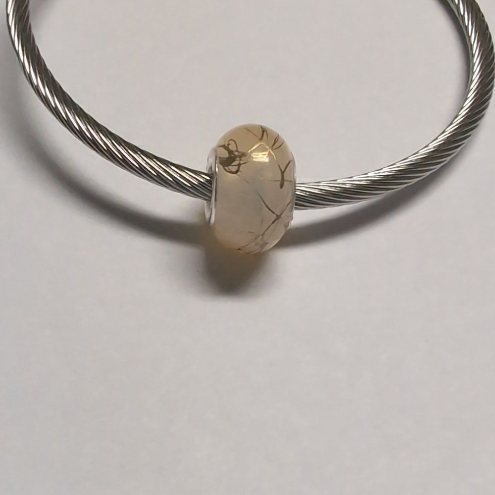 Yellow Drizzled with Gold Charm for Pandora Style Bracelet‎